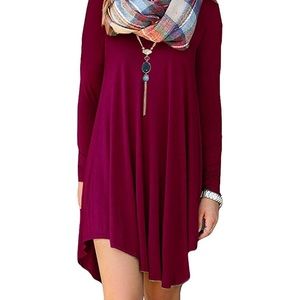 Burgundy flowy dress size large